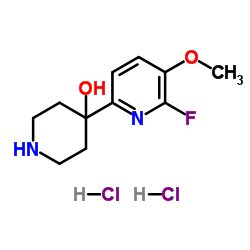 4-(6-Fluoro-5-methoxy-2-pyridinyl)-4-piperidinol dihydrochloride结构式