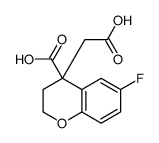 4-(carboxymethyl)-6-fluoro-2,3-dihydrochromene-4-carboxylic acid Structure