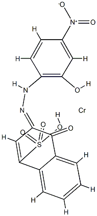 [4-hydroxy-3-[(2-hydroxy-4-nitrophenyl)azo]naphthalene-1-sulphonato(3-)]chromium Structure