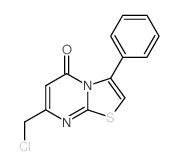 7-(氯甲基)-3-苯基-5H-[1,3]噻唑并[3,2-a]嘧啶-5-酮结构式