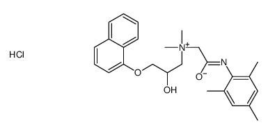 (2-hydroxy-3-naphthalen-1-yloxypropyl)-dimethyl-[2-oxo-2-(2,4,6-trimethylanilino)ethyl]azanium,chloride Structure