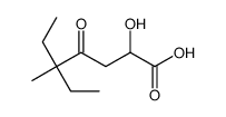 5-ethyl-2-hydroxy-5-methyl-4-oxoheptanoic acid Structure