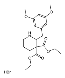 diethyl 2-(3,5-dimethoxybenzyl)piperidine-3,3-dicarboxylate hydrobromide结构式