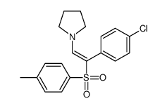 1-[2-(4-chlorophenyl)-2-(4-methylphenyl)sulfonylethenyl]pyrrolidine Structure