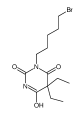 1-(5-bromopentyl)-5,5-diethyl-1,3-diazinane-2,4,6-trione结构式