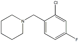 1-[(2-chloro-4-fluorophenyl)methyl]piperidine Structure
