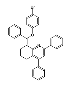 (Z)-8-((4-bromophenoxy)(phenyl)methylene)-2,4-diphenyl-5,6,7,8-tetrahydroquinoline Structure