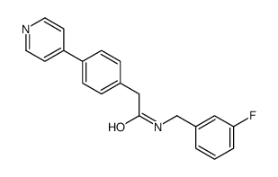 N-[(3-fluorophenyl)methyl]-2-(4-pyridin-4-ylphenyl)acetamide Structure