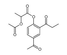 Propanoic acid, 2-(acetyloxy)-, 4-acetyl-2-(1-oxopropyl)phenyl ester Structure