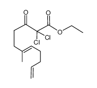 2,2-dichloro-6-methyl-3-oxo-undeca-6,10-dienoic acid ethyl ester Structure