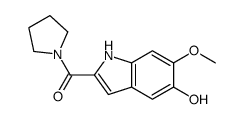 (5-hydroxy-6-methoxy-1H-indol-2-yl)-pyrrolidin-1-ylmethanone Structure