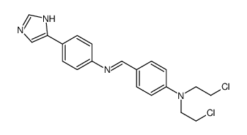 N,N-bis(2-chloroethyl)-4-[[4-(1H-imidazol-5-yl)phenyl]iminomethyl]aniline Structure