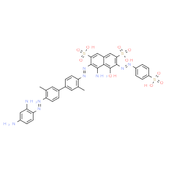 4-amino-3-[[4'-[(2,4-diaminophenyl)azo]-3,3'-dimethyl[1,1'-biphenyl]-4-yl]azo]-5-hydroxy-6-[(4-sulphophenyl)azo]naphthalene-2,7-disulphonic acid structure