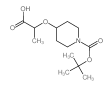 (2R)-2-[1-[(2-methylpropan-2-yl)oxycarbonyl]piperidin-4-yl]oxypropanoic acid Structure