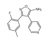 5-Amino-3-(2-fluoro-5-methylphenyl)-4-(4-pyridyl)isoxazole Structure