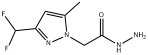 2-[3-(二氟甲基)-5-甲基-1H-吡唑-1-基]乙酰肼结构式