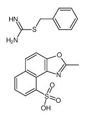 2-Methyl-naphtho[1,2-d]oxazole-9-sulfonic acid; compound with 2-benzyl-isothiourea Structure