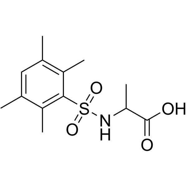 ALANINE, N-[(2,3,5,6-TETRAMETHYLPHENYL)SULFONYL]-结构式