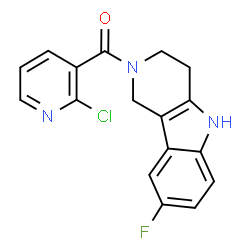 (2-chloropyridin-3-yl)(8-fluoro-1,3,4,5-tetrahydro-2H-pyrido[4,3-b]indol-2-yl)methanone Structure