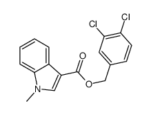 3,4-Dichlorobenzyl 1-methyl-1H-indole-3-carboxylate结构式