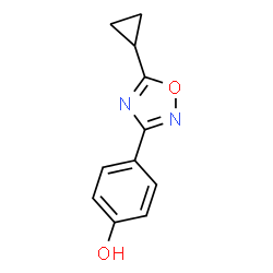 4-(5-Cyclopropyl-1,2,4-oxadiazol-3-yl)phenol结构式