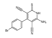 6-amino-4-(4-bromophenyl)-3,5-dicyanopyridine-2(1H)-thione Structure