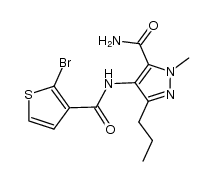 4-(2-bromothiophene-3-carboxamido)-1-methyl-3-propyl-1H-pyrazole-5-carboxamide Structure