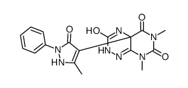 6,8-dimethyl-4a-(5-methyl-3-oxo-2-phenyl-1H-pyrazol-4-yl)-2,4-dihydropyrimido[5,4-e][1,2,4]triazine-3,5,7-trione Structure