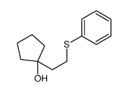 1-(2-phenylsulfanylethyl)cyclopentan-1-ol结构式