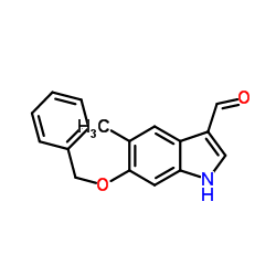 6-(Benzyloxy)-5-methyl-1H-indole-3-carbaldehyde结构式