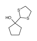 Cyclopentanol, 1-(1,3-dithiolan-2-yl)- (9CI)结构式