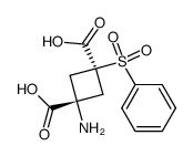 trans-1-amino-3-(phenylsulfonyl)cyclobutane-1,3-dicarboxylic acid结构式