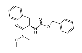 N-methoxy-N-methyl-(R)-N2-Cbz-phenylalaninamide结构式