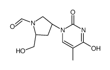 (2R,4R)-2-(hydroxymethyl)-4-(5-methyl-2,4-dioxopyrimidin-1-yl)pyrrolidine-1-carbaldehyde Structure