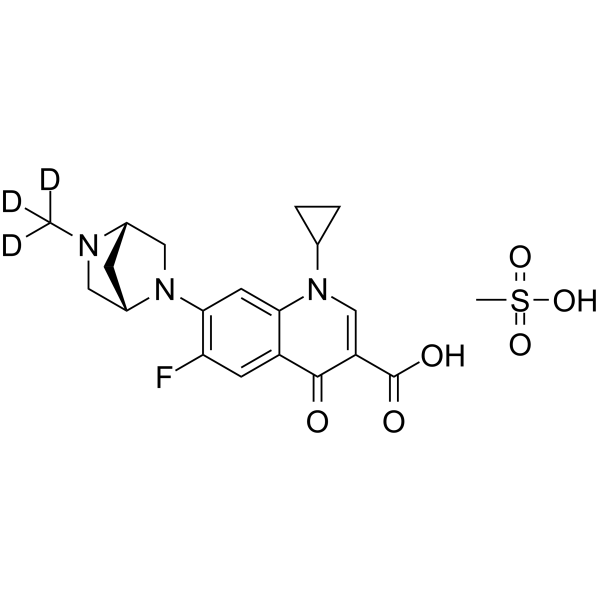 Danofloxacin-d3 mesylate结构式