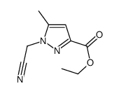 Ethyl 1-(cyanomethyl)-5-methyl-1H-pyrazole-3-carboxylate结构式