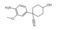 1-(4-amino-3-methoxyphenyl)-4-hydroxycyclohexane-1-carbonitrile Structure