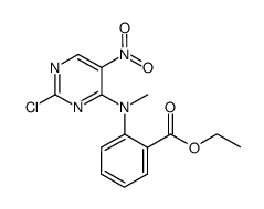 ethyl 2-((2-chloro-5-nitropyrimidin-4-yl)(methyl)amino)benzoate Structure