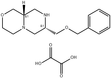 Pyrazino[2,1-c][1,4]oxazine, octahydro-7-[(phenylmethoxy)methyl]-, (7S,9aS)-, ethanedioate (1:2) Structure