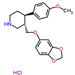 rac-反式-4-脱氟-4-甲氧基帕罗西汀盐酸盐结构式