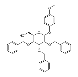 p-methoxyphenyl 2,3,4-tri-O-benzyl-α-D-galactopyranoside结构式