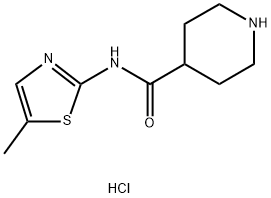 N-(5-Methyl-1,3-thiazol-2-yl)piperidine-4-carboxamide hydrochloride Structure