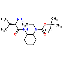 2-Methyl-2-propanyl ethyl[2-(L-valylamino)cyclohexyl]carbamate Structure