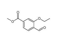 3-乙氧基-4-甲酰-苯甲酸甲酯结构式