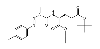 (S)-di-tert-butyl 2-(1-methyl-3-(p-tolyl)triaz-2-enecarboxamido)pentanedioate Structure