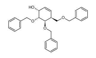 (1R,4S,5R,6R)-5,6-bis(benzyloxy)-4-((benzyloxy)methyl)cyclohex-2-en-1-ol Structure