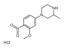 1-(3-methoxy-4-nitrophenyl)-3-methylpiperazine,hydrochloride Structure