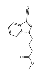 methyl 4-(3-cyano-1H-indol-1-yl)butanoate结构式