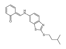 6-[[[2-(3-methylbutylsulfanyl)-1,3-benzothiazol-6-yl]amino]methylidene]cyclohexa-2,4-dien-1-one结构式