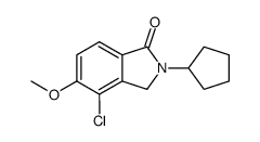 4-Chloro-2-cyclopentyl-5-methoxy-2,3-dihydro-isoindol-1-one结构式